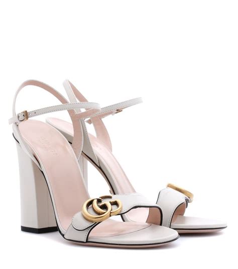 gucci white sandals heels|Gucci closed toe sandals.